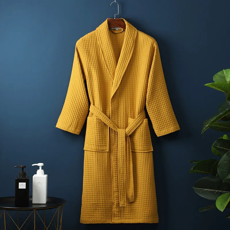 Mirla CozyCotton Premium Morgonrock – Mjukt, andningsbart bomull för män och kvinnor – Med fickor-Eva Jonsson