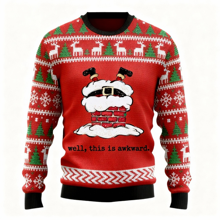 Mirla | Crazy Christmas Santa Pattern Design Tröja - Ful & Bekväm Unisex Tröja-Eva Jonsson