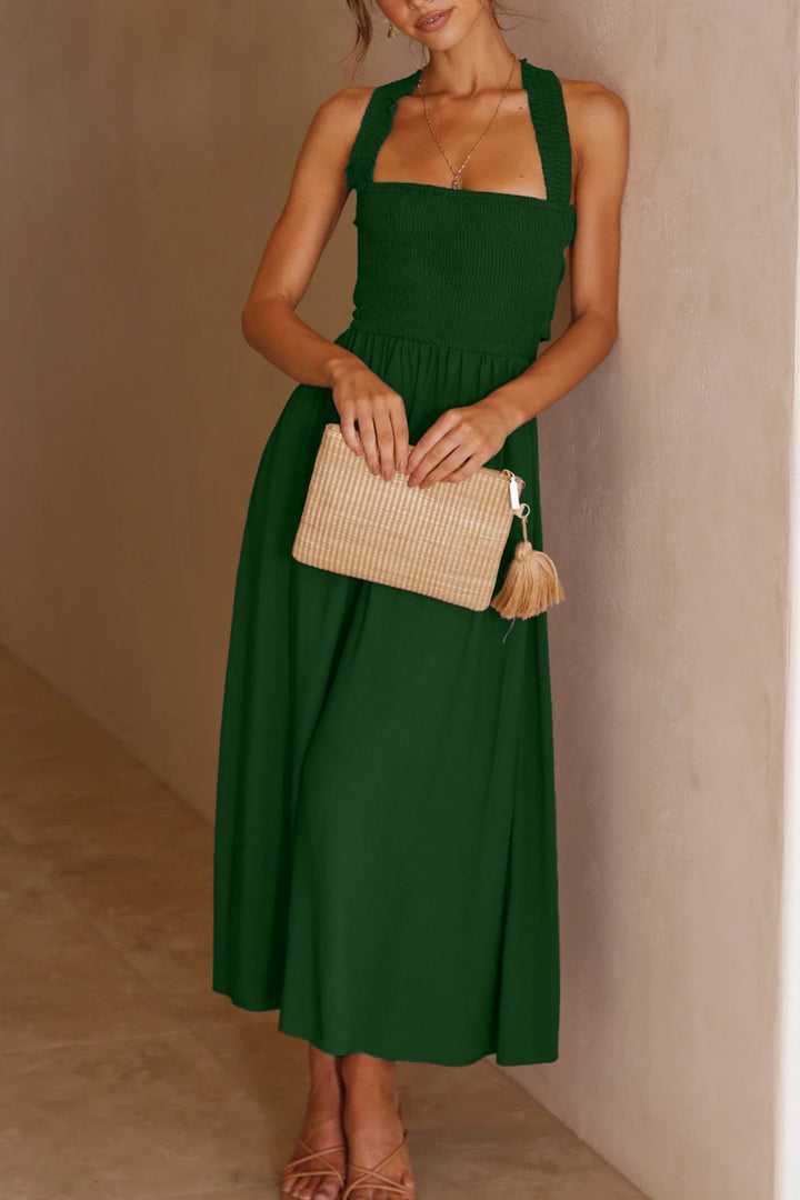 Mirla | Crisscross Tie-Back Midi Klänning-Eva Jonsson
