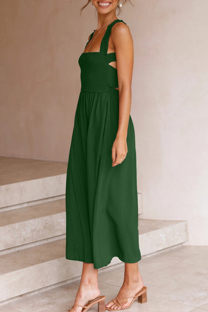 Mirla | Crisscross Tie-Back Midi Klänning-Eva Jonsson