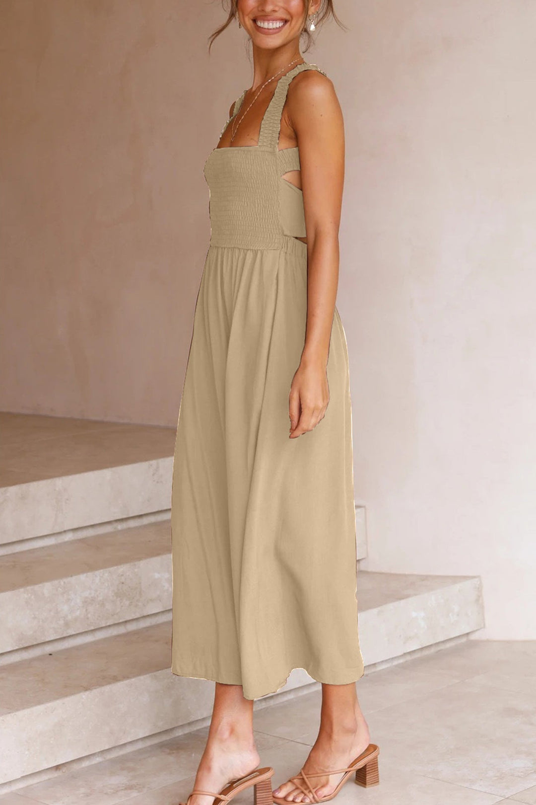 Mirla | Crisscross Tie-Back Midi Klänning-Eva Jonsson