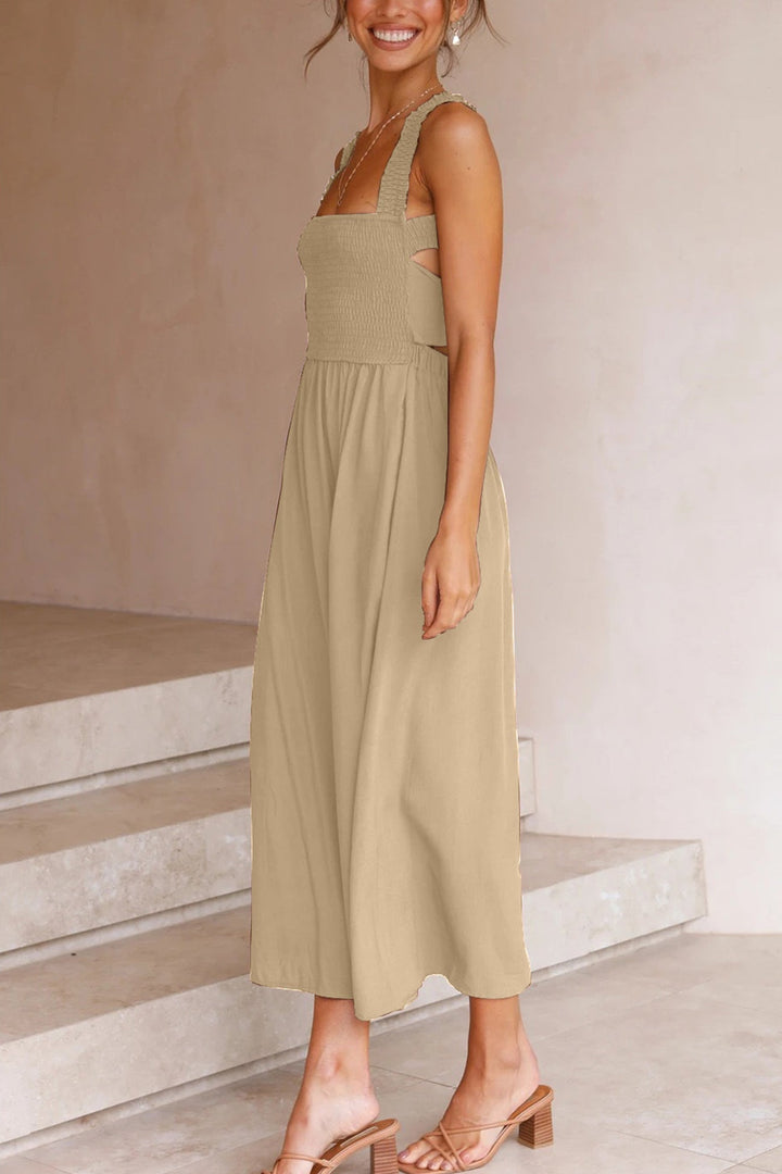 Mirla | Crisscross Tie-Back Midi Klänning-Eva Jonsson
