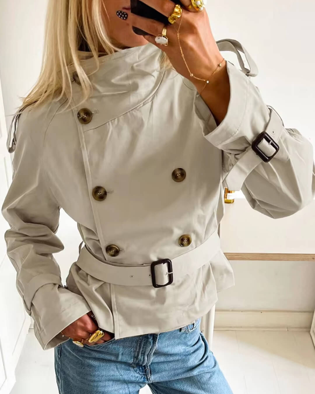 Mirla | Croppad Trenchcoat-Eva Jonsson