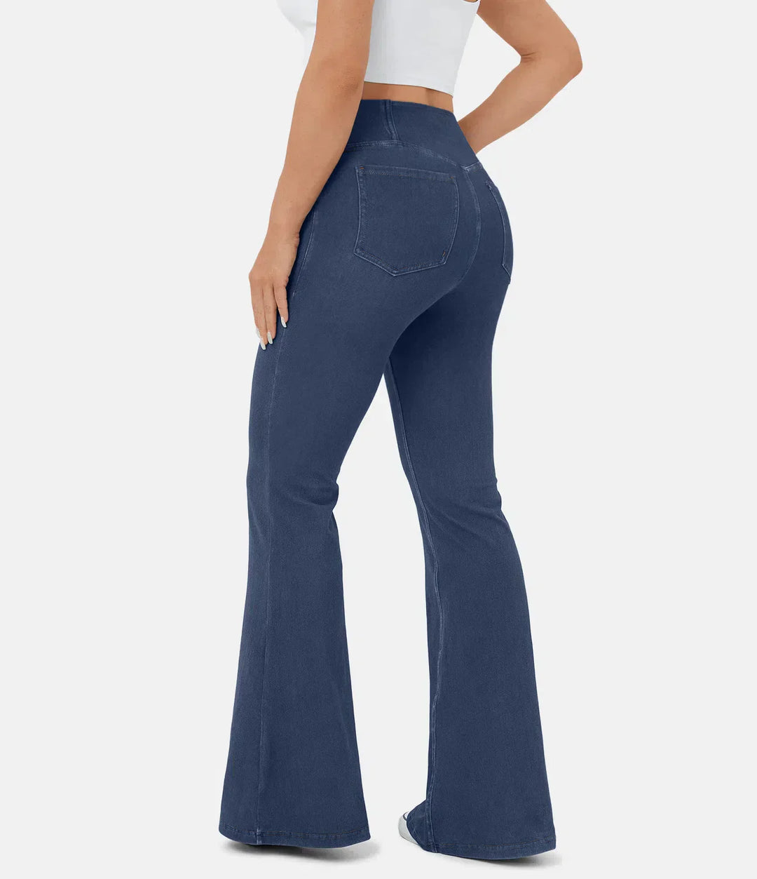 Mirla | Crossover Jeans med Hög Midja-Eva Jonsson