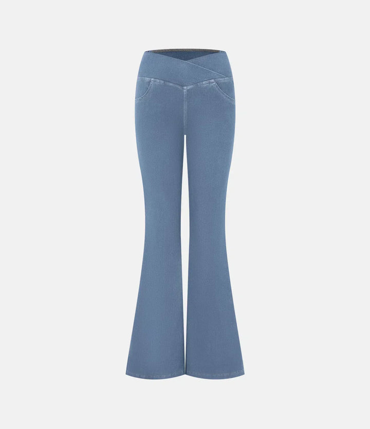 Mirla | Crossover Jeans med Hög Midja-Eva Jonsson