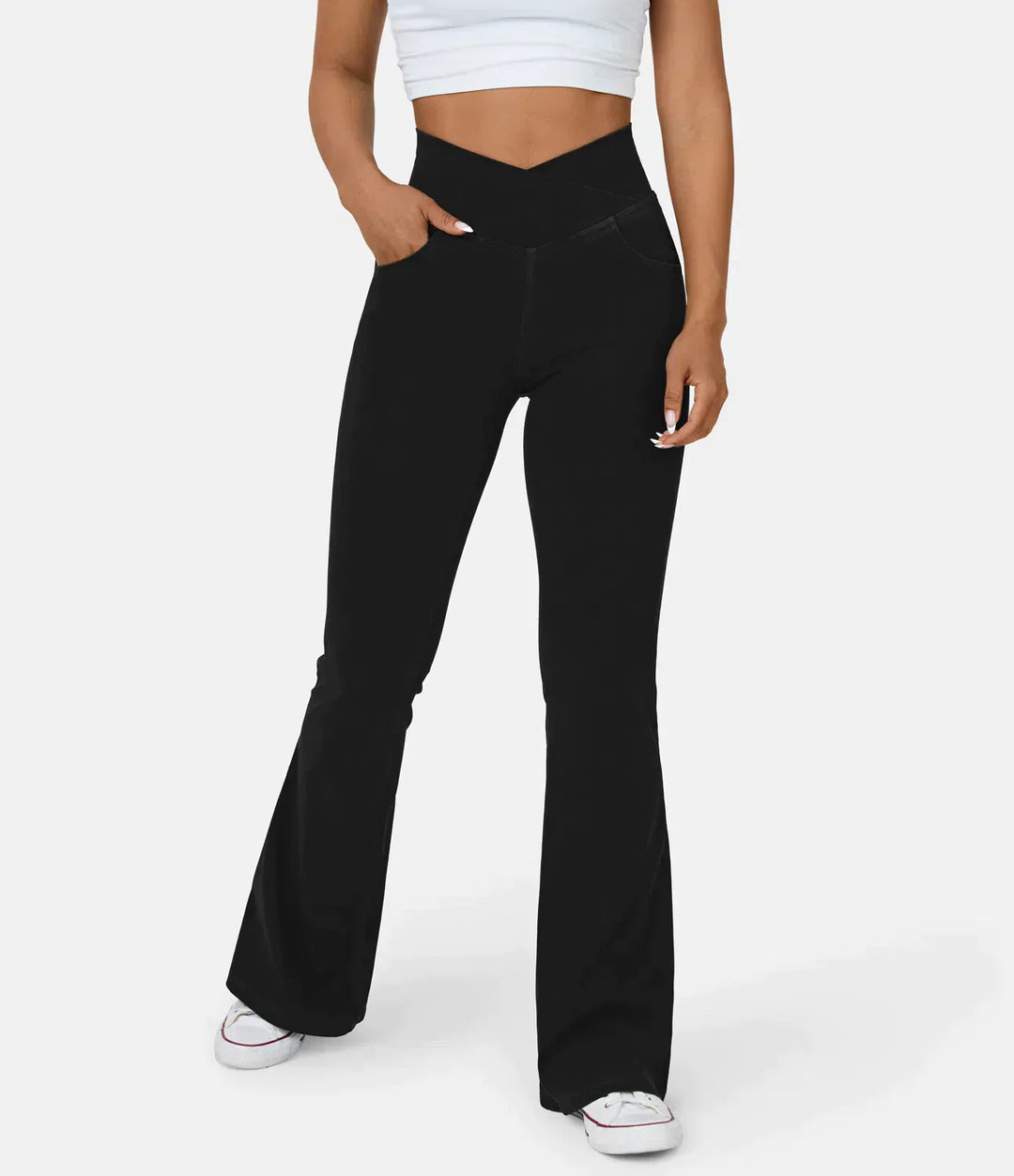 Mirla | Crossover Jeans med Hög Midja-Eva Jonsson
