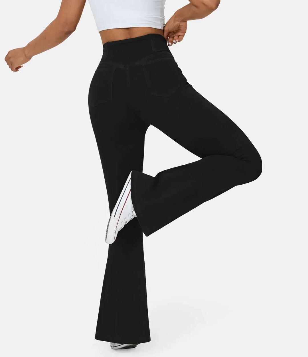 Mirla | Crossover Jeans med Hög Midja-Eva Jonsson
