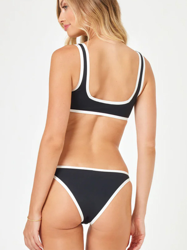 Mirla | Dam Bikini Sexy Svart och Vit Baddräkt Bikinis-Eva Jonsson