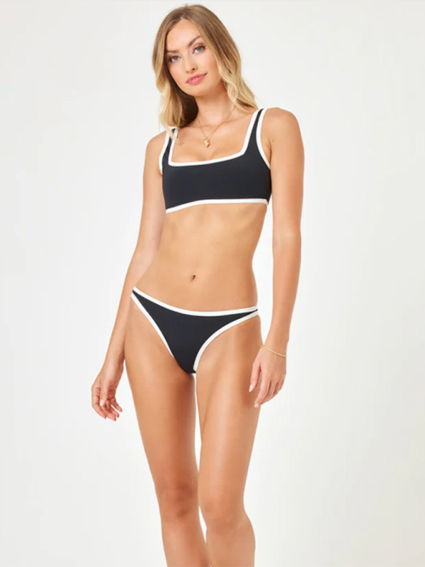 Mirla | Dam Bikini Sexy Svart och Vit Baddräkt Bikinis-Eva Jonsson