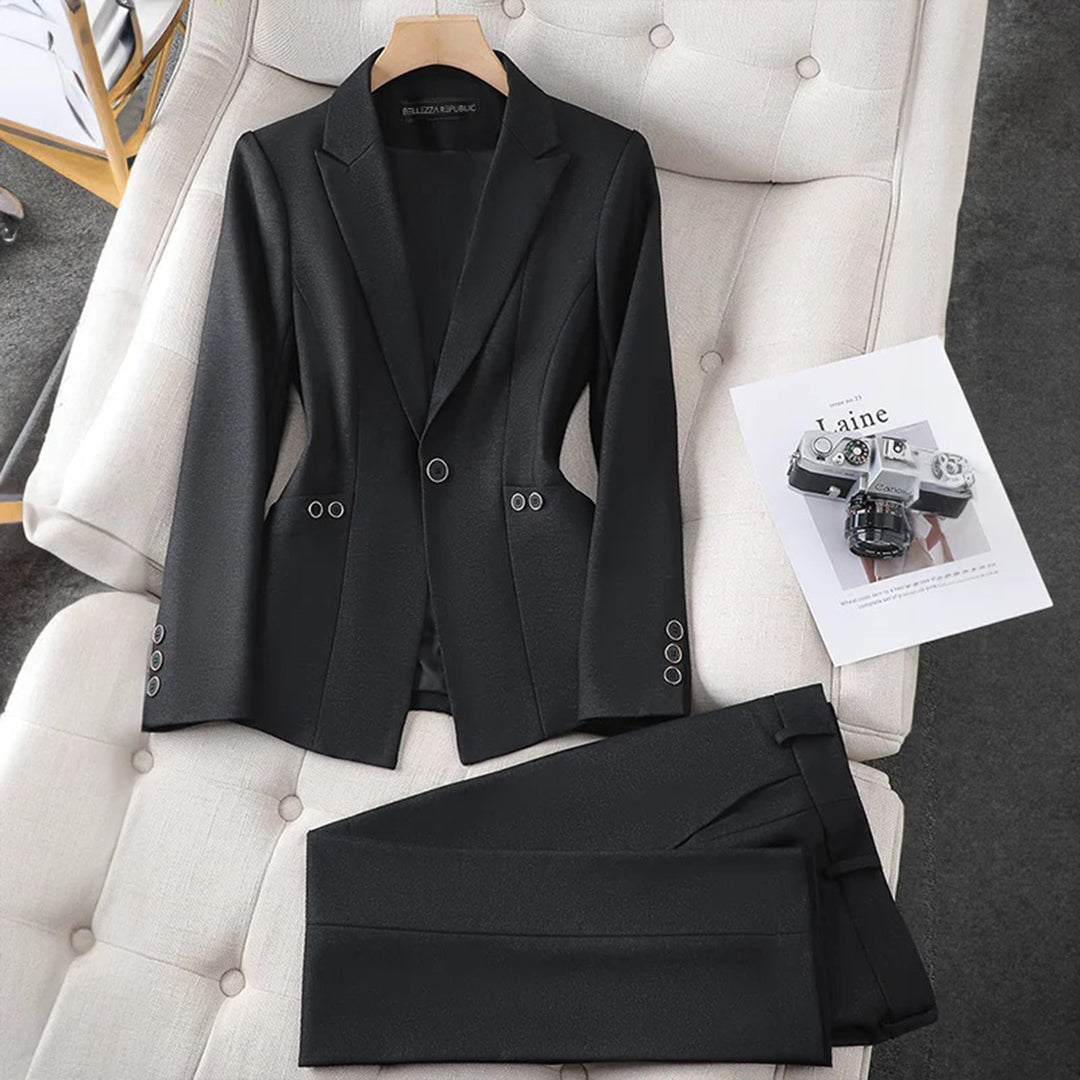 Mirla | Dam Blazer & Byxa Set – Tidlös & Mångsidig-Eva Jonsson