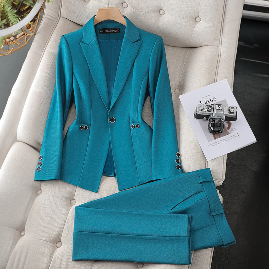 Mirla | Dam Blazer & Byxa Set – Tidlös & Mångsidig-Eva Jonsson