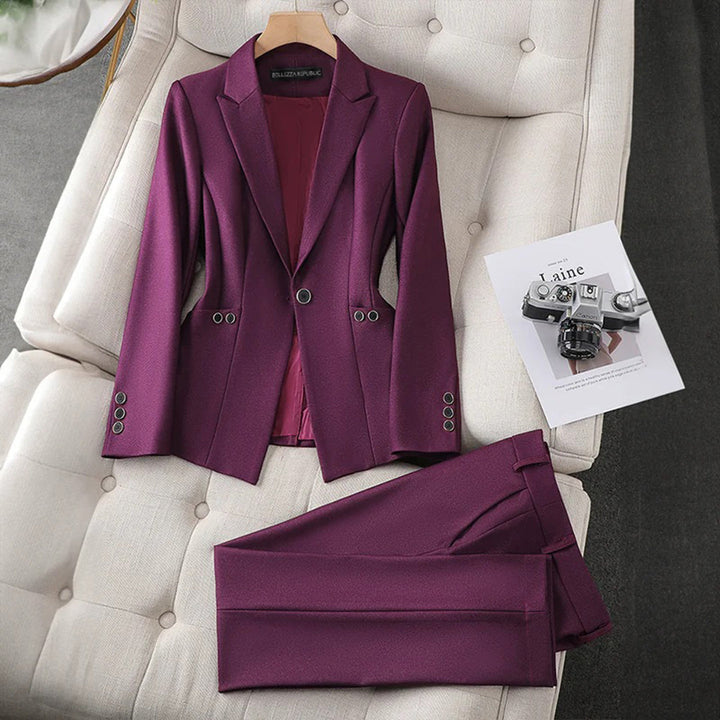 Mirla | Dam Blazer & Byxa Set – Tidlös & Mångsidig-Eva Jonsson