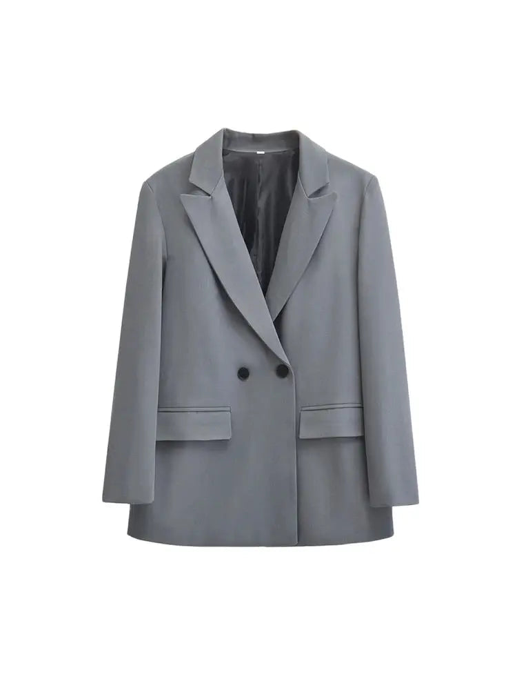Mirla | Dam Blazer - Strukturerad med dubbel knappslå-Eva Jonsson