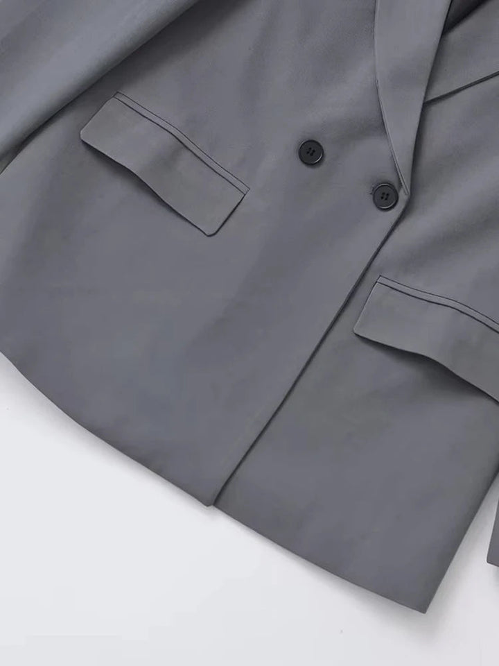 Mirla | Dam Blazer - Strukturerad med dubbel knappslå-Eva Jonsson