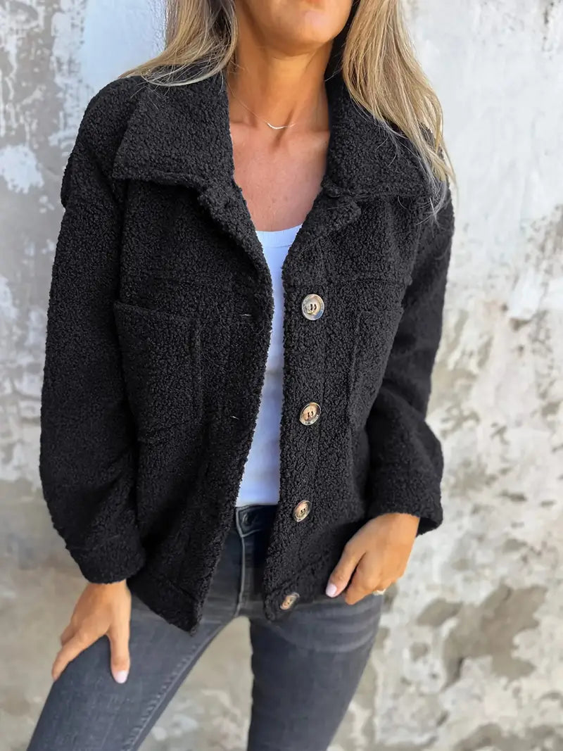 Mirla | Dam Button-Down Lätt Fitted Jacka-Eva Jonsson