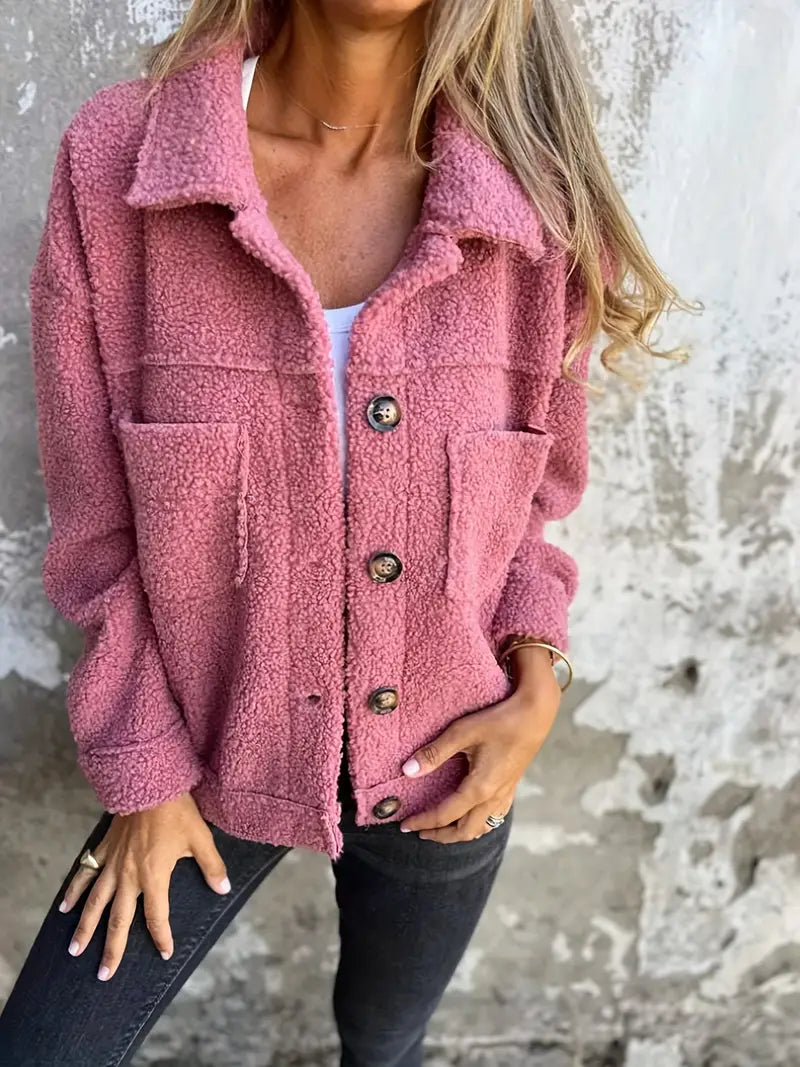 Mirla | Dam Button-Down Lätt Fitted Jacka-Eva Jonsson