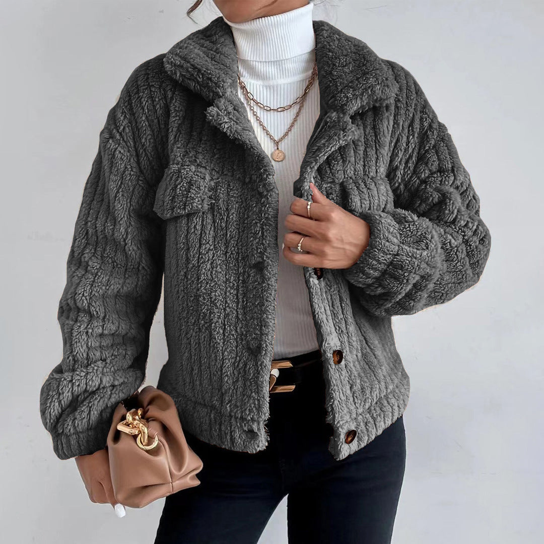 Mirla | Dam Button-Down Sherpa Jacka-Eva Jonsson