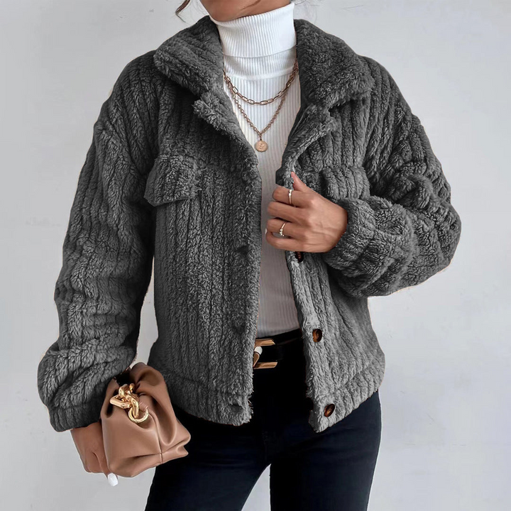 Mirla | Dam Button-Down Sherpa Jacka-Eva Jonsson