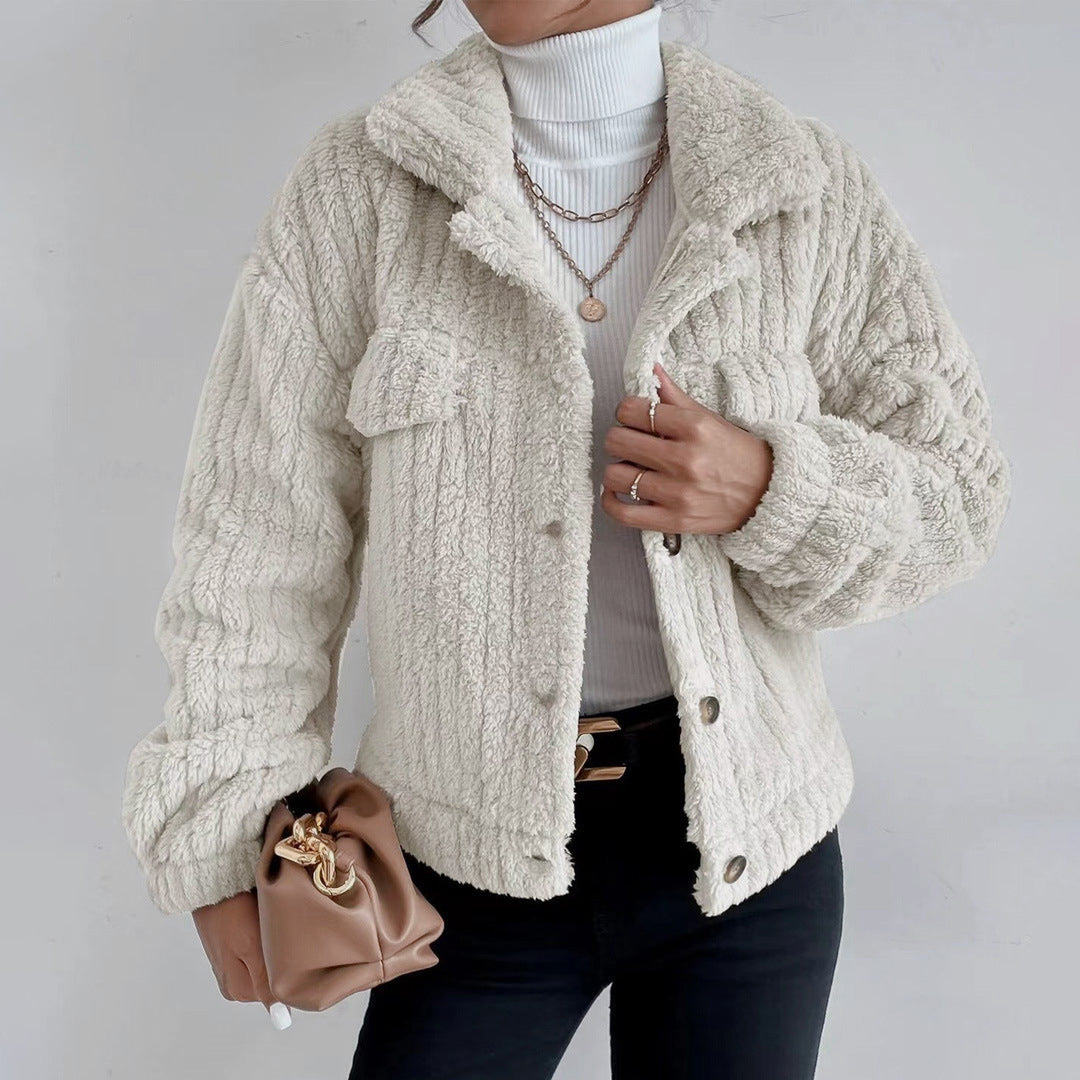 Mirla | Dam Button-Down Sherpa Jacka-Eva Jonsson