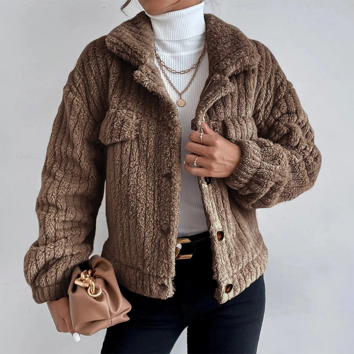 Mirla | Dam Button-Down Sherpa Jacka-Eva Jonsson