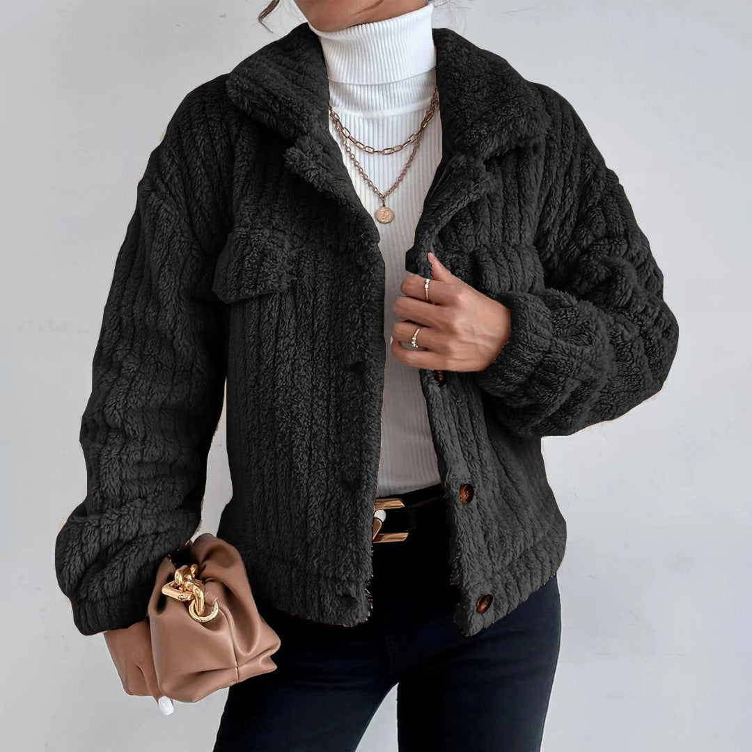 Mirla | Dam Button-Down Sherpa Jacka-Eva Jonsson