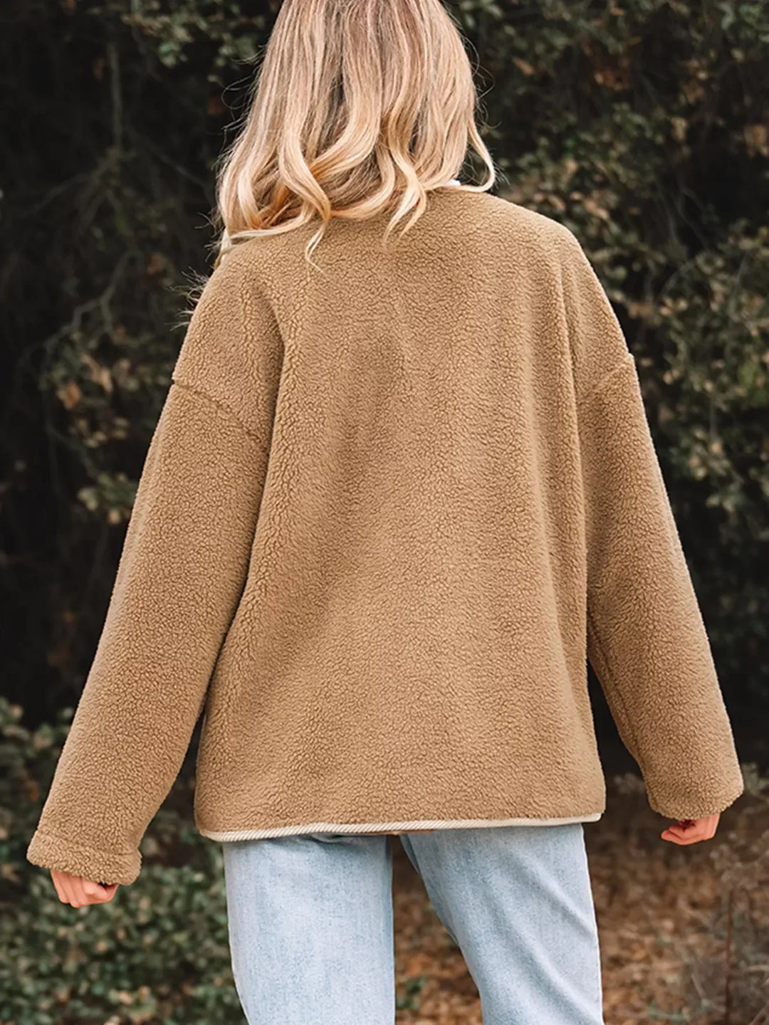 Mirla | Dam Button-Front Sherpa Teddy Jacka-Eva Jonsson
