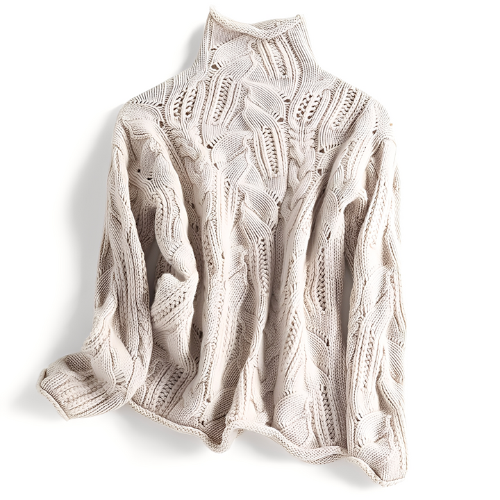 Mirla | Dam Cashmere Tröja med Speciella Detaljer-Eva Jonsson