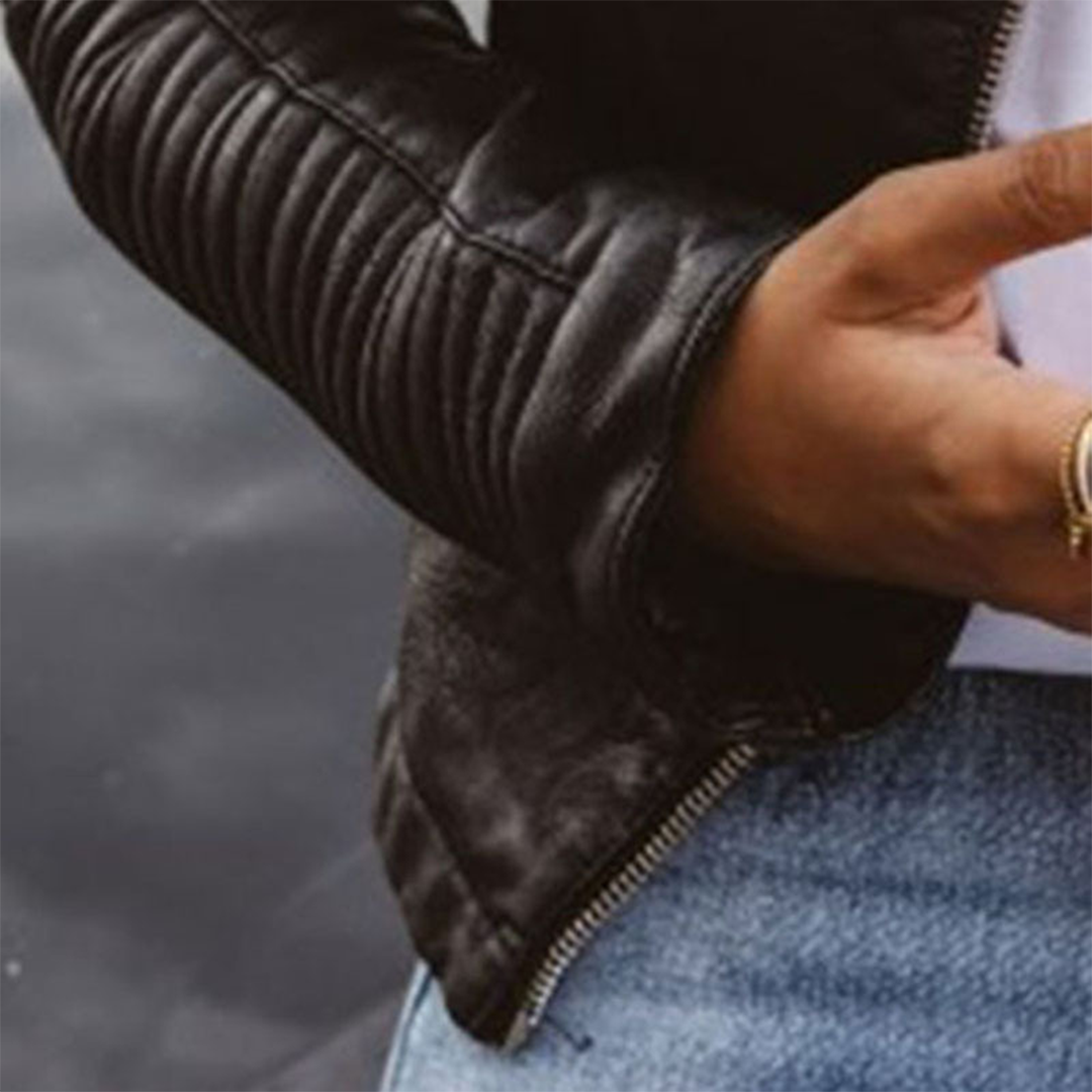 Mirla | Dam Cropped Bikerjacka-Eva Jonsson