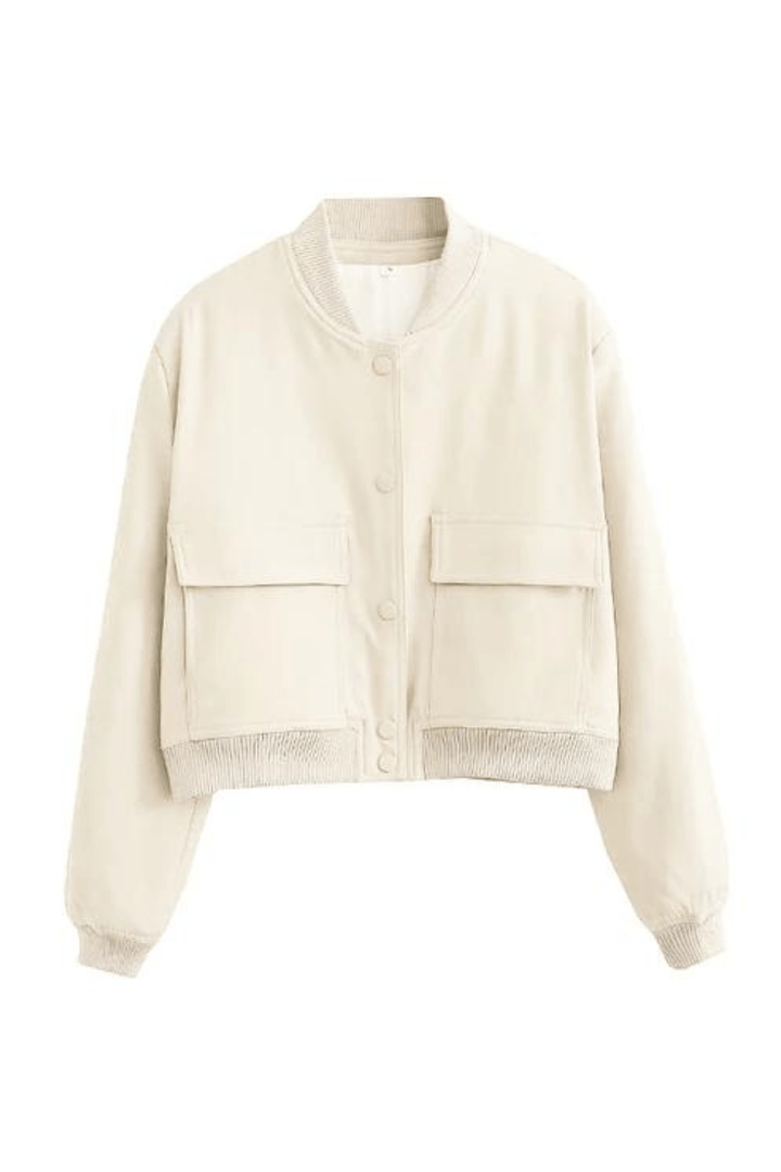 Mirla | Dam Cropped Button-Down Bomberjacka-Eva Jonsson