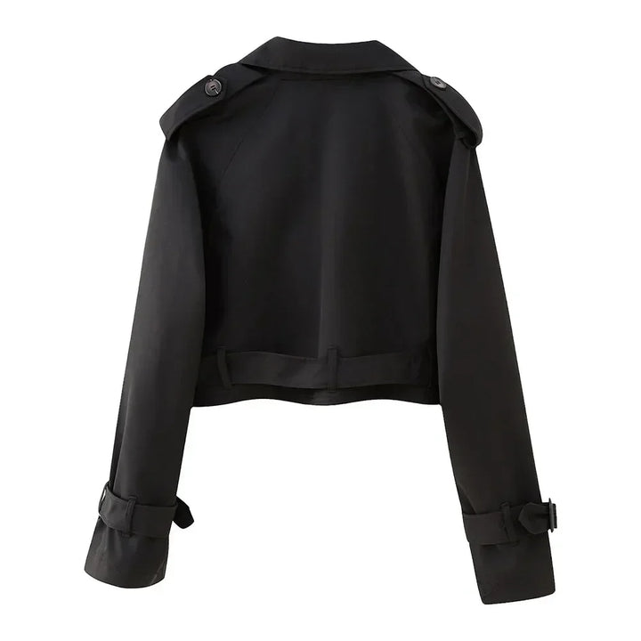 Mirla | Dam Cropped Jacka med Bälte-Eva Jonsson