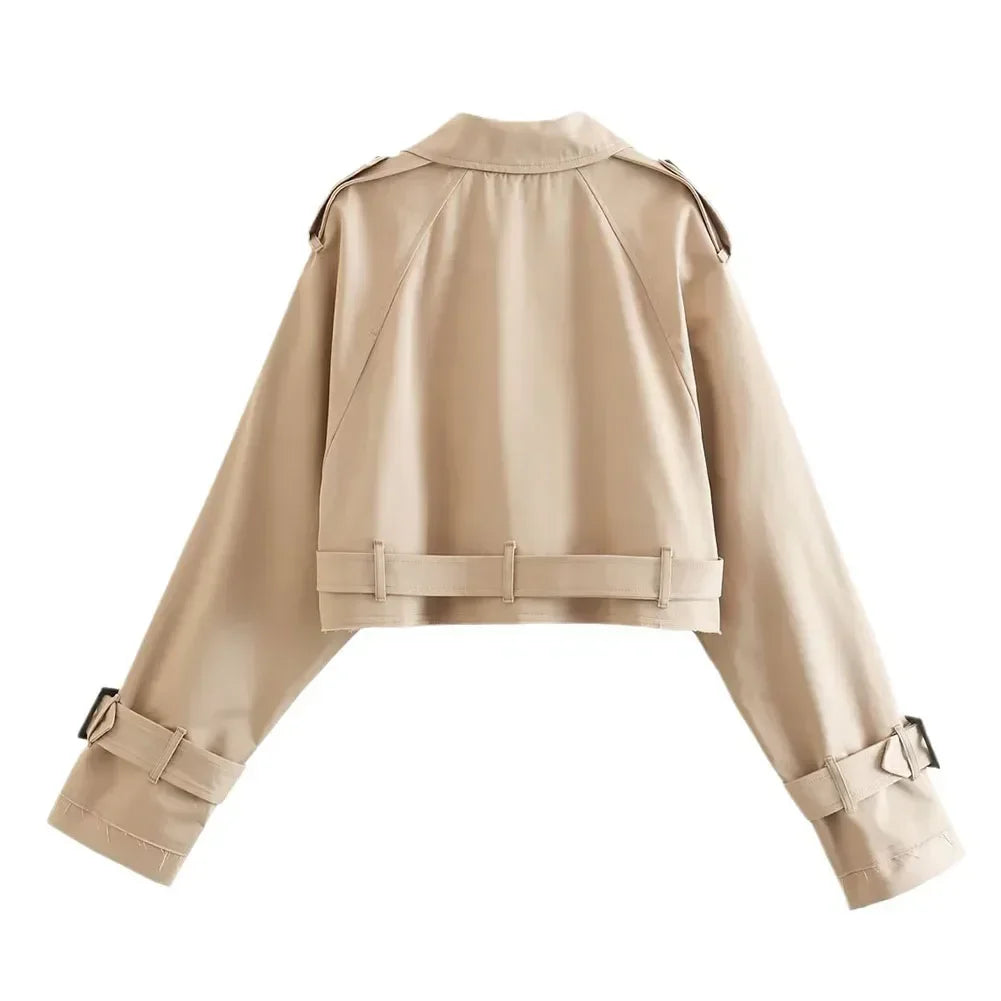 Mirla | Dam Cropped Jacka med Bälte-Eva Jonsson