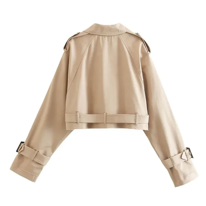 Mirla | Dam Cropped Jacka med Bälte-Eva Jonsson