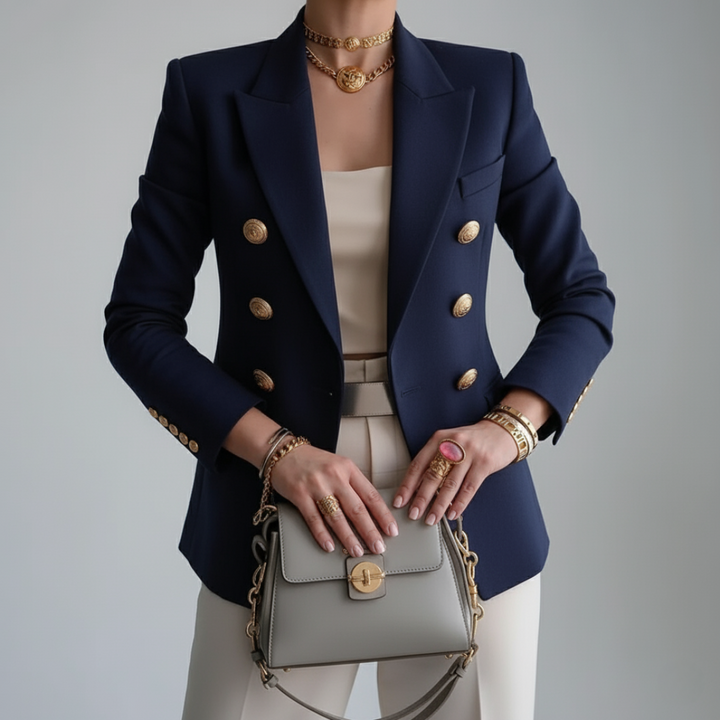 Mirla | Dam Dubbelknäppt Blazer-Eva Jonsson