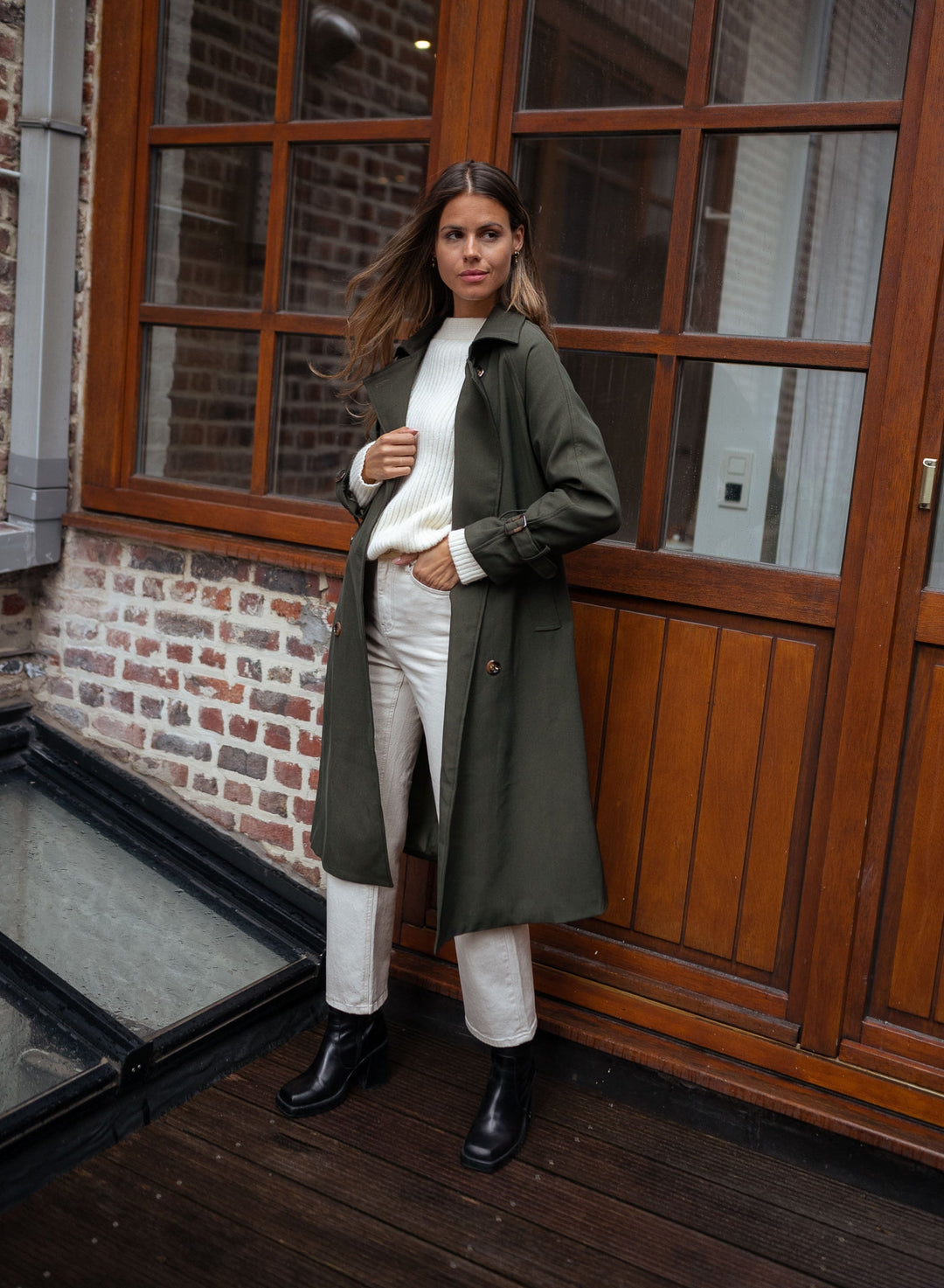 Mirla | Dam Dubbelknäppt Långkappa-Eva Jonsson