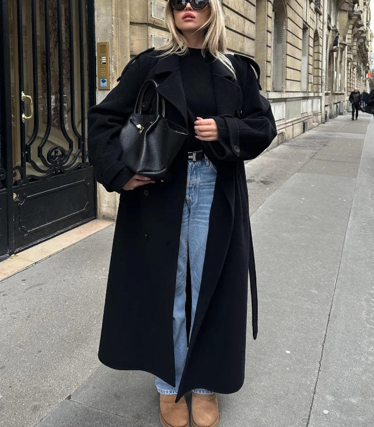 Mirla | Dam Dubbelknäppt Trenchcoat-Eva Jonsson