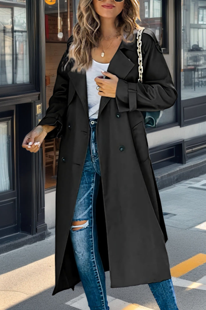 Mirla | Dam Dubbelknäppt Trenchcoat-Eva Jonsson