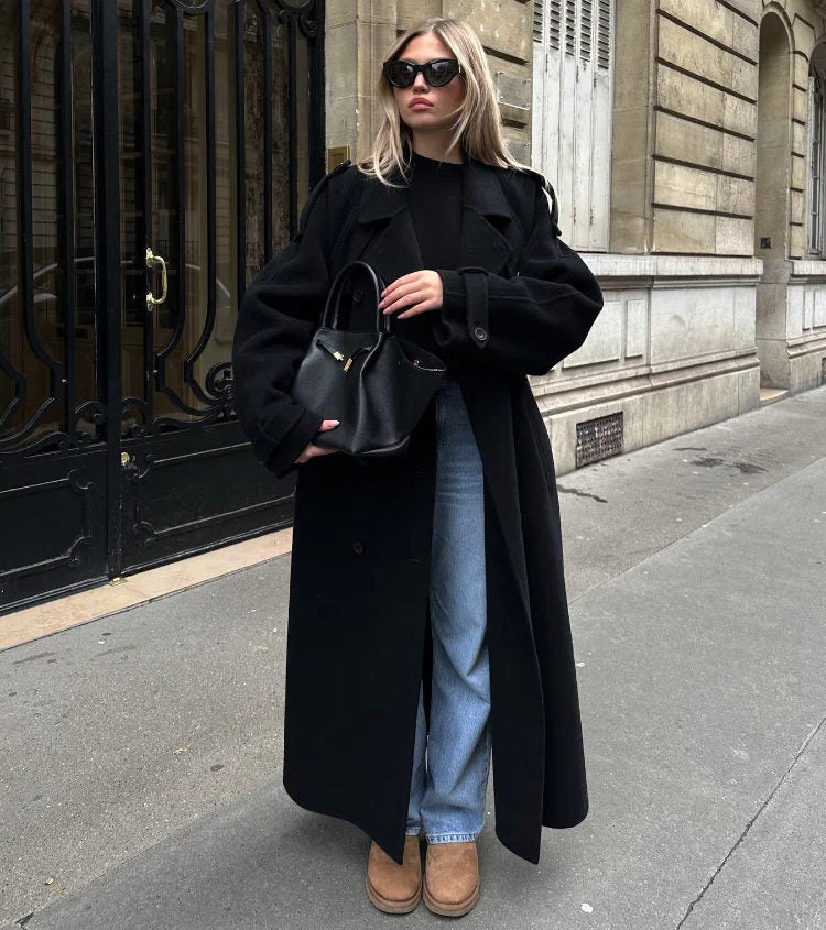 Mirla | Dam Dubbelknäppt Trenchcoat-Eva Jonsson
