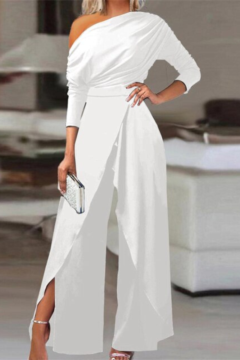 Mirla | Dam Festlig Jumpsuit Vit-Eva Jonsson