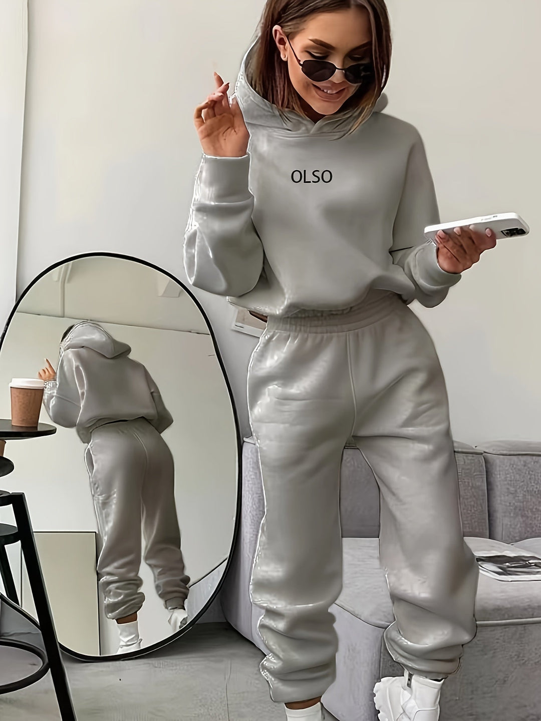 Mirla | Dam Fritid Hoodie och Joggingbyxor-Eva Jonsson