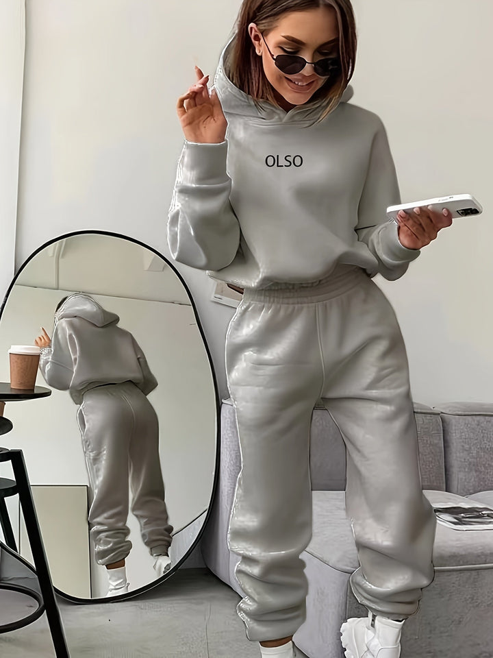 Mirla | Dam Fritid Hoodie och Joggingbyxor-Eva Jonsson