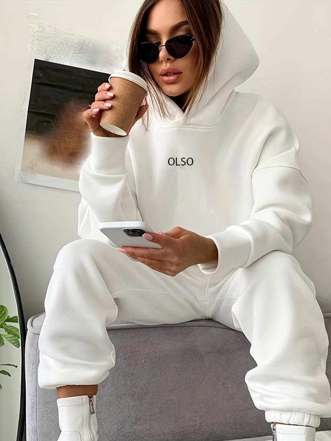 Mirla | Dam Fritid Hoodie och Joggingbyxor-Eva Jonsson
