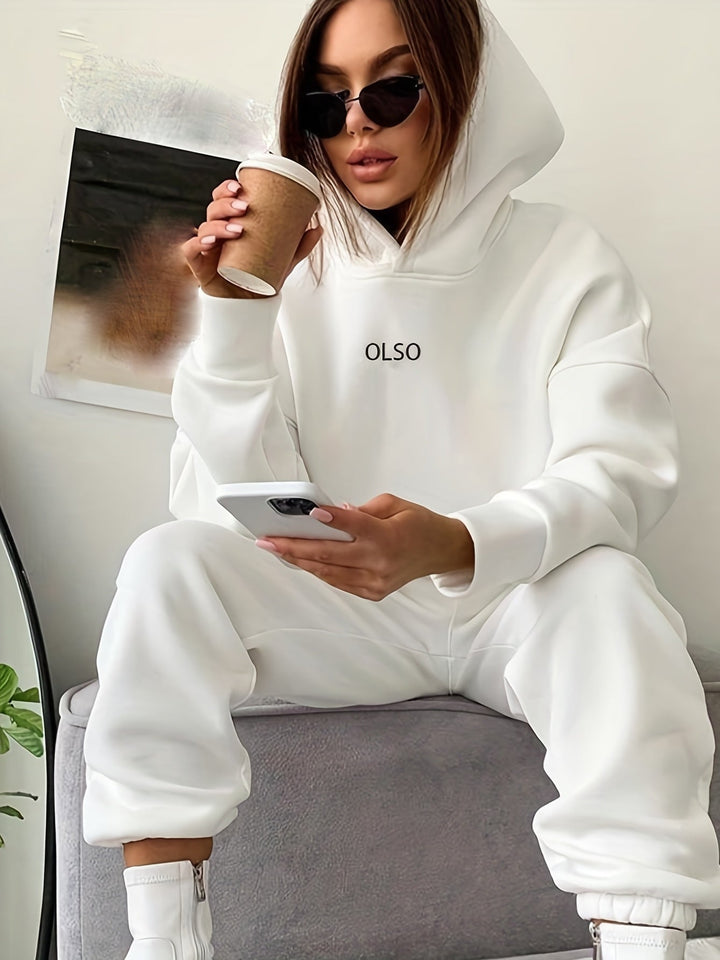 Mirla | Dam Fritid Hoodie och Joggingbyxor-Eva Jonsson