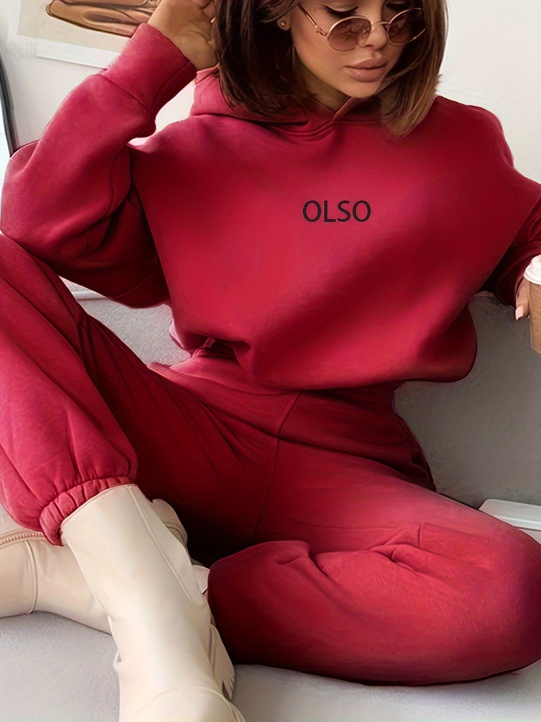 Mirla | Dam Fritid Hoodie och Joggingbyxor-Eva Jonsson