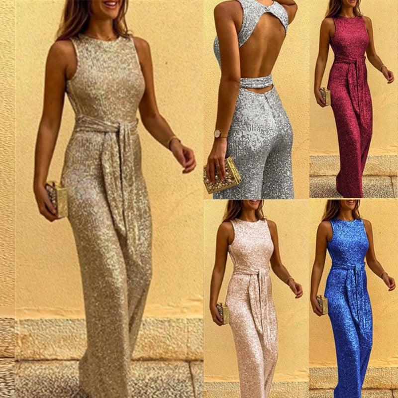 Mirla | Dam Glittrande Jumpsuit-Eva Jonsson