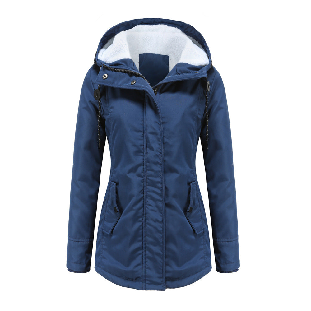 Mirla | Dam Hooded Fleece Fodrad Vinterjacka-Eva Jonsson
