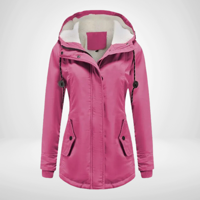Mirla | Dam Hooded Fleece Fodrad Vinterjacka-Eva Jonsson