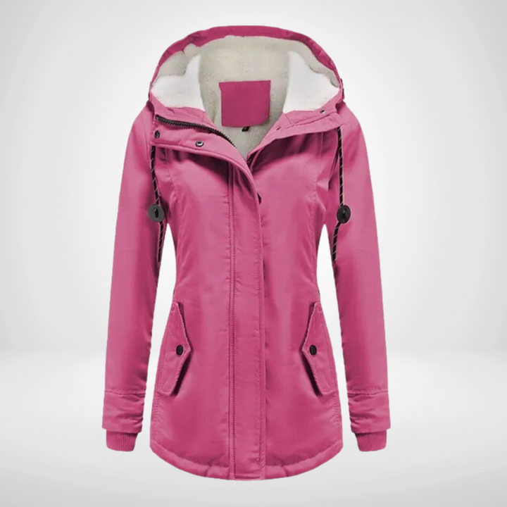 Mirla | Dam Hooded Fleece Fodrad Vinterjacka-Eva Jonsson