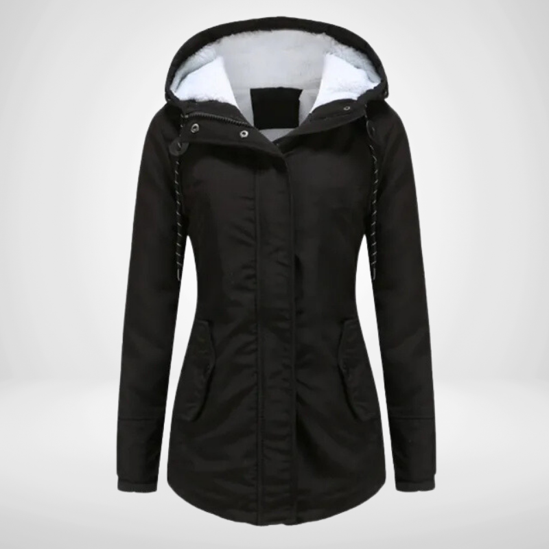 Mirla | Dam Hooded Fleece Fodrad Vinterjacka-Eva Jonsson