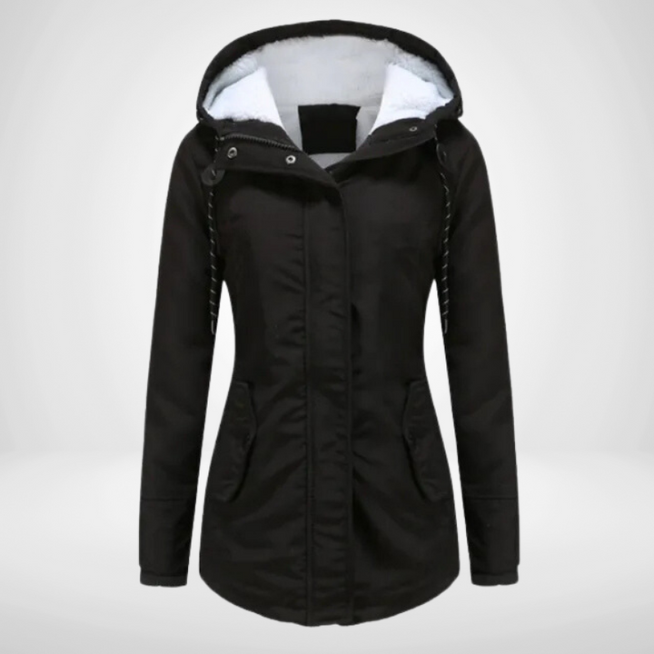 Mirla | Dam Hooded Fleece Fodrad Vinterjacka-Eva Jonsson