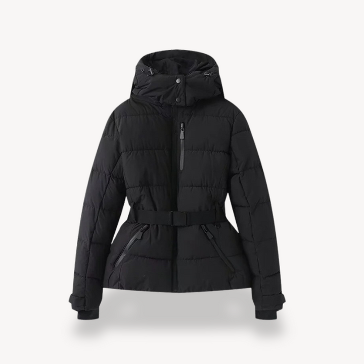 Mirla | Dam Hooded Midjacka med Bältesfickor-Eva Jonsson
